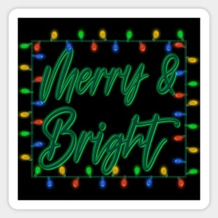 Merry and Bright Christmas Sticker